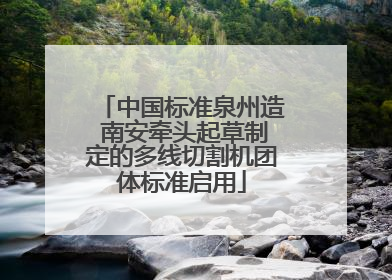 中国标准泉州造 南安牵头起草制定的多线切割机团体标准启用
