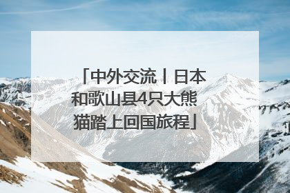 中外交流丨日本和歌山县4只大熊猫踏上回国旅程