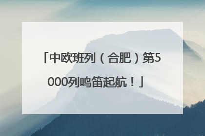 中欧班列（合肥）第5000列鸣笛起航！