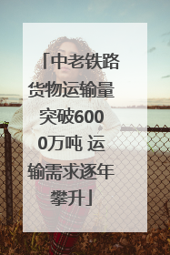 中老铁路货物运输量突破6000万吨 运输需求逐年攀升