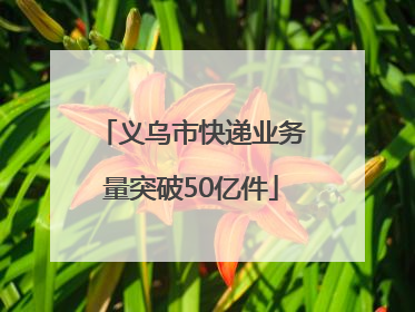 义乌市快递业务量突破50亿件