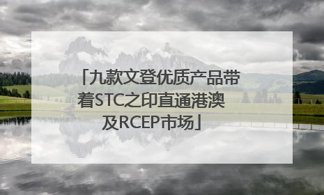 九款文登优质产品带着STC之印直通港澳及RCEP市场