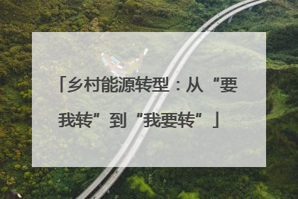 乡村能源转型：从“要我转”到“我要转”