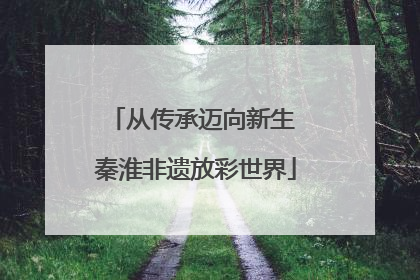 从传承迈向新生 秦淮非遗放彩世界