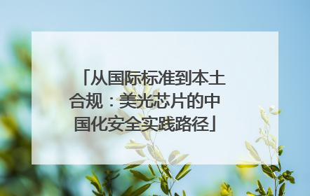 从国际标准到本土合规：美光芯片的中国化安全实践路径