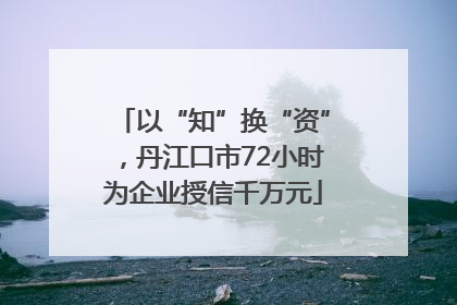 以“知”换“资”，丹江口市72小时为企业授信千万元
