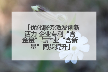 优化服务激发创新活力 企业专利“含金量”与产业“含新量”同步提升