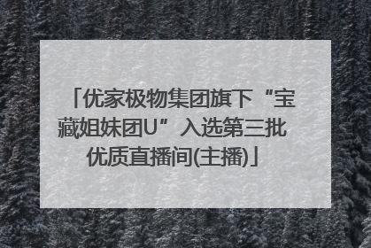 优家极物集团旗下“宝藏姐妹团U”入选第三批优质直播间(主播)
