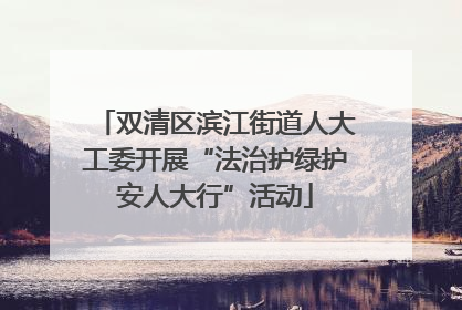 双清区滨江街道人大工委开展“法治护绿护安人大行”活动