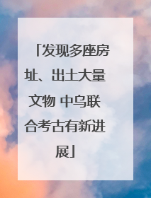 发现多座房址、出土大量文物 中乌联合考古有新进展