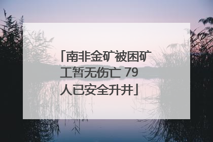 南非金矿被困矿工暂无伤亡 79人已安全升井