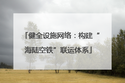 健全设施网络：构建“海陆空铁”联运体系