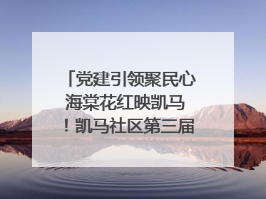 党建引领聚民心 海棠花红映凯马！凯马社区第三届邻里生活节谱写幸福新篇章
