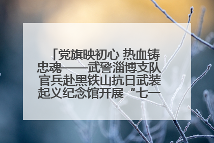 党旗映初心 热血铸忠魂——武警淄博支队官兵赴黑铁山抗日武装起义纪念馆开展“七一”主题党日活动