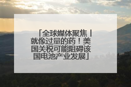 全球媒体聚焦丨就像过量的药！美国关税可能阻碍该国电池产业发展