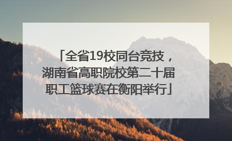 全省19校同台竞技，湖南省高职院校第二十届职工篮球赛在衡阳举行