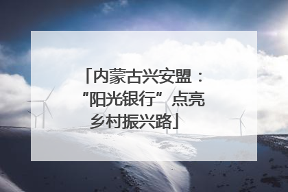 内蒙古兴安盟：“阳光银行”点亮乡村振兴路