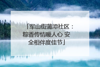 军山街蒲潭社区：粽香传情暖人心 安全相伴度佳节