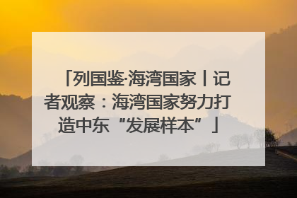 列国鉴·海湾国家丨记者观察：海湾国家努力打造中东“发展样本”
