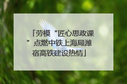 劳模“匠心思政课”点燃中铁上海局潍宿高铁建设热情