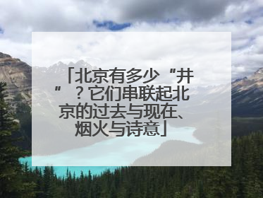 北京有多少“井”？它们串联起北京的过去与现在、烟火与诗意