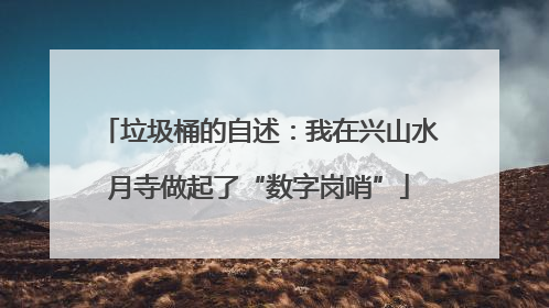 垃圾桶的自述：我在兴山水月寺做起了“数字岗哨”