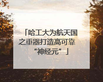 哈工大为航天国之重器打造高可靠“神经元”