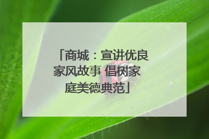 商城：宣讲优良家风故事 倡树家庭美德典范