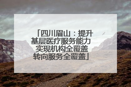 四川眉山：提升基层医疗服务能力 实现机构全覆盖转向服务全覆盖