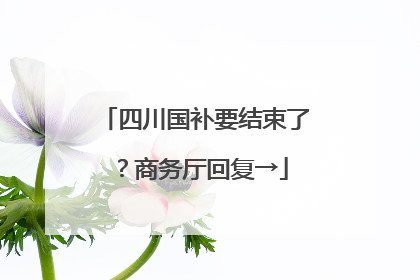 四川国补要结束了？商务厅回复→