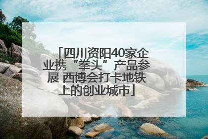 四川资阳40家企业携“拳头”产品参展 西博会打卡地铁上的创业城市