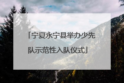 宁夏永宁县举办少先队示范性入队仪式