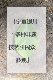 宁夏银川：多种非遗技艺引民众参观