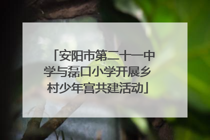 安阳市第二十一中学与磊口小学开展乡村少年宫共建活动
