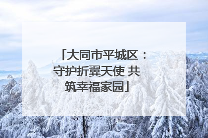 大同市平城区：守护折翼天使 共筑幸福家园