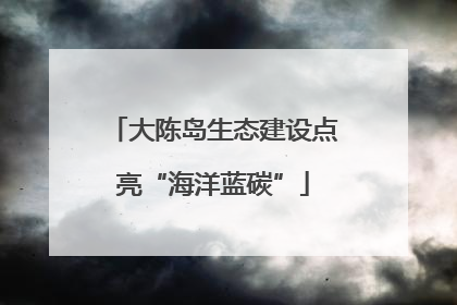 大陈岛生态建设点亮“海洋蓝碳”