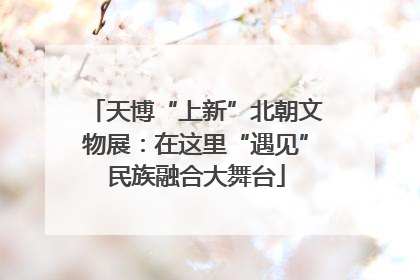 天博“上新”北朝文物展：在这里“遇见”民族融合大舞台