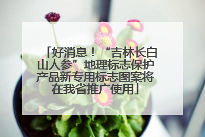 好消息！“吉林长白山人参”地理标志保护产品新专用标志图案将在我省推广使用