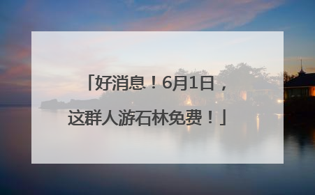 好消息！6月1日，这群人游石林免费！