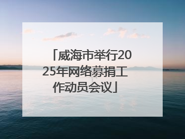 威海市举行2025年网络募捐工作动员会议
