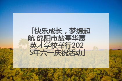 快乐成长，梦想起航 绵阳市盐亭华宸英才学校举行2025年六一庆祝活动