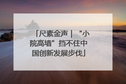 尺素金声｜“小院高墙”挡不住中国创新发展步伐