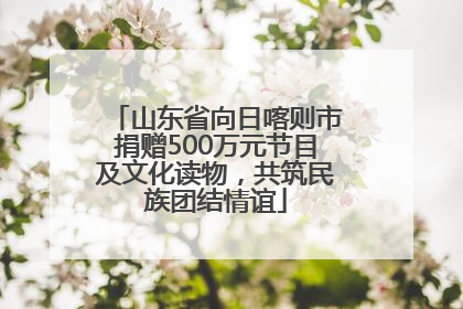 山东省向日喀则市捐赠500万元节目及文化读物，共筑民族团结情谊