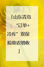 山东青岛：“订单+冷库”双保险助农增收