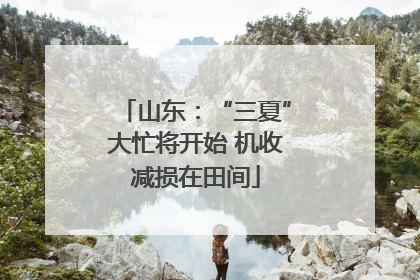 山东：“三夏”大忙将开始 机收减损在田间