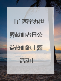 广西举办世界献血者日公益热血跑主题活动