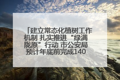 建立常态化植树工作机制 扎实推进“绿满陇原”行动 市公安局预计年底前完成1402亩绿化任务