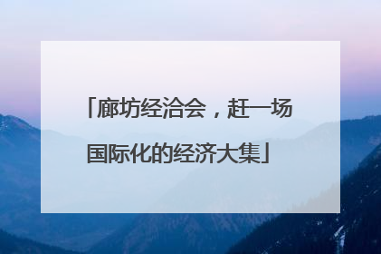 廊坊经洽会，赶一场国际化的经济大集