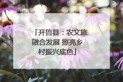 开鲁县：农文旅融合发展 擦亮乡村振兴底色
