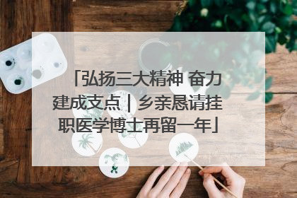 弘扬三大精神 奋力建成支点｜乡亲恳请挂职医学博士再留一年